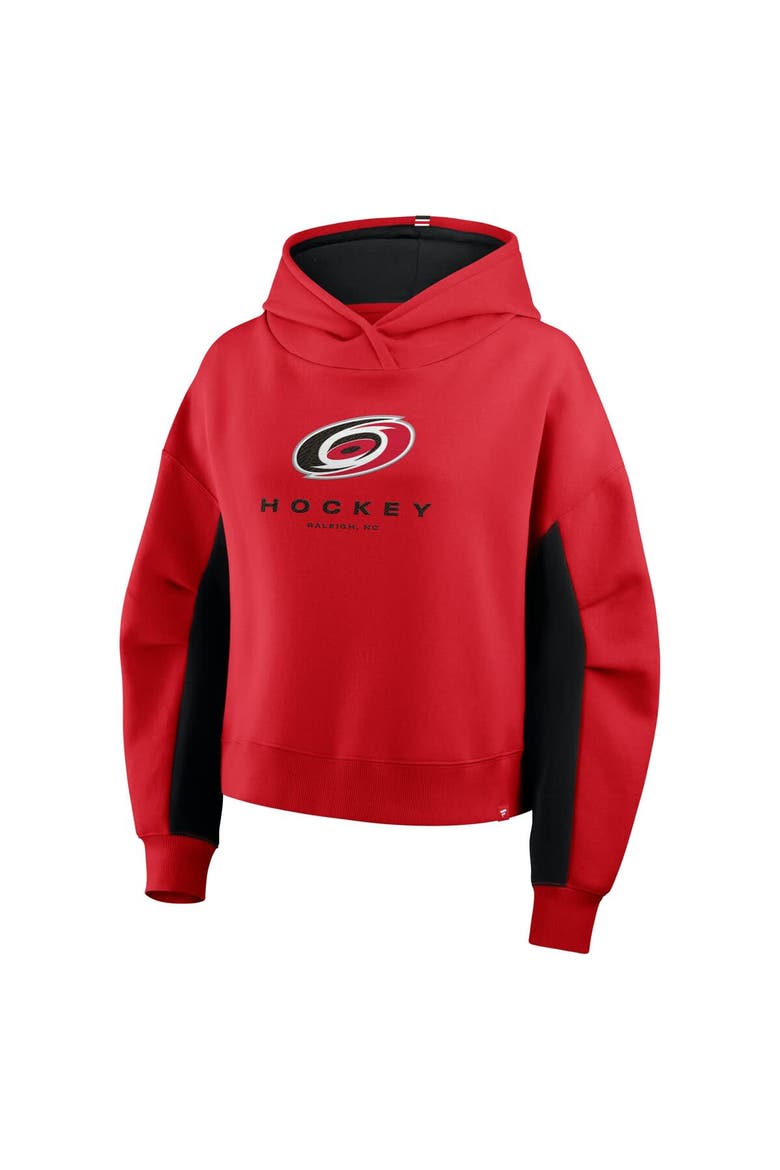 Women's Fanatics Red Carolina Hurricanes Back Check Boxy Hoodie, Alternate, color, Red