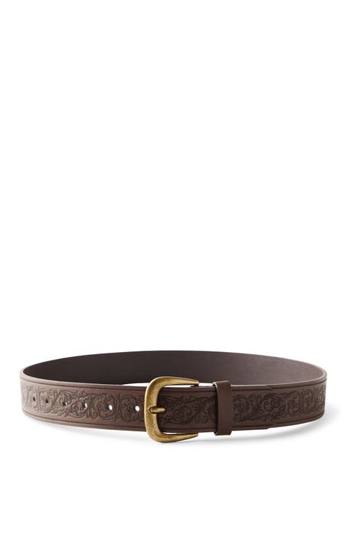 Cotton On Stamped Belt In Brown