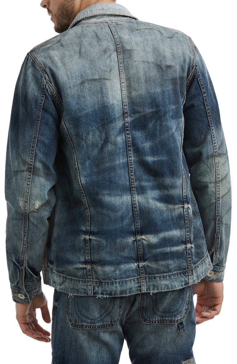 True Religion Brand Jeans Denim Utility Jacket, Alternate, color,