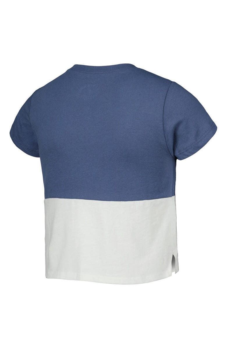 LEAGUE COLLEGIATE WEAR Girls Youth League Collegiate Wear Navy/White Michigan Wolverines Colorblocked T-Shirt, Alternate, color, Navy