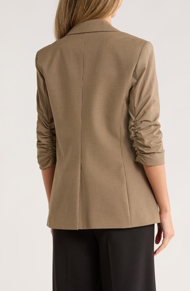 Calvin Klein Novelty Check Blazer, Alternate, color, Light Oak Leaf