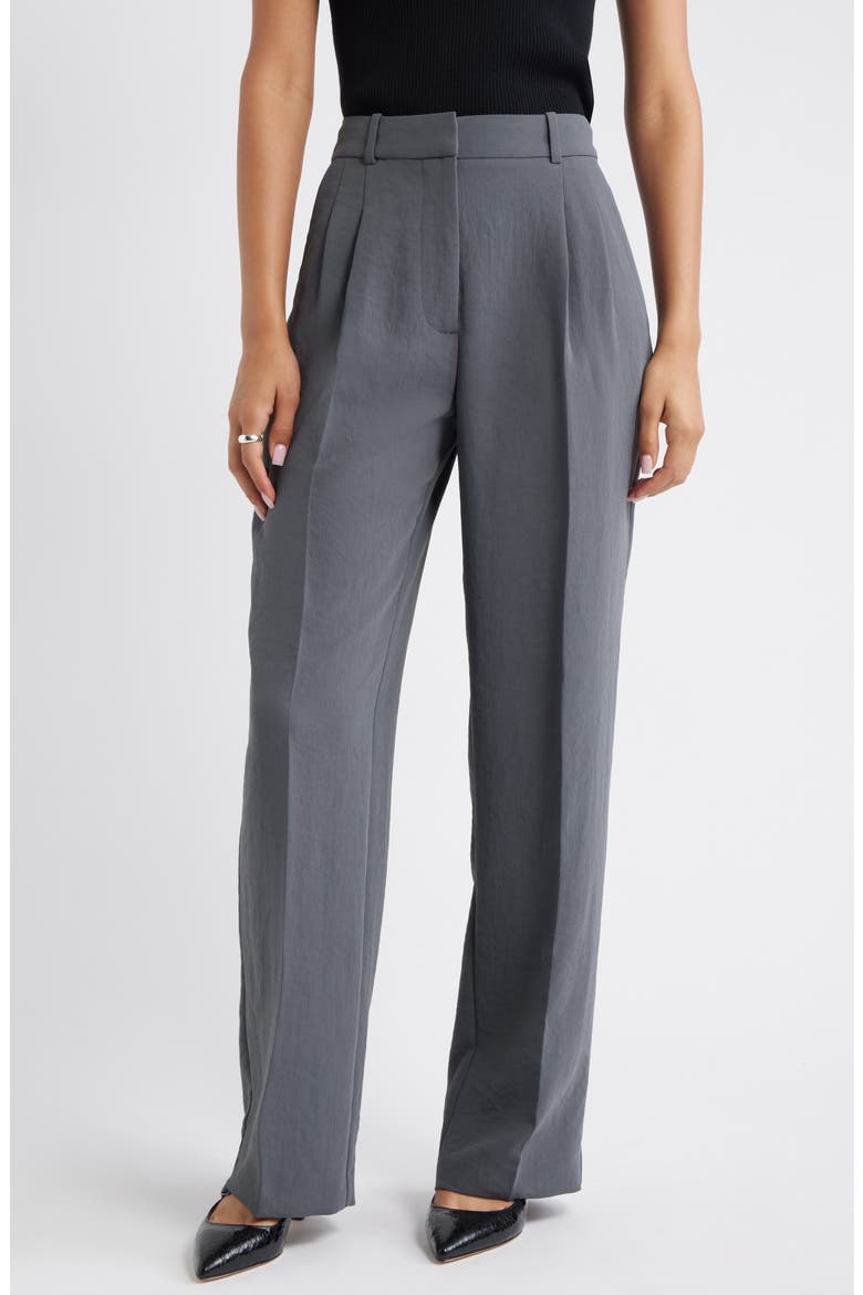 Curator Crepe Trousers, Main, color, GREY MAGNET
