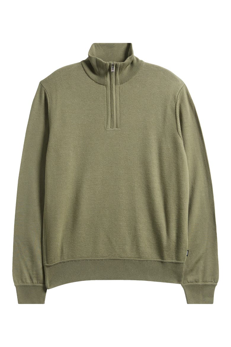 Illario Quarter Zip Sweater, Alternate, color, MEDIUM GREEN