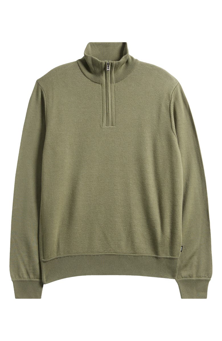 BOSS Illario Quarter Zip Sweater, Alternate, color, Medium Green