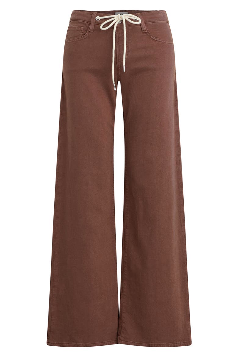 The Lou Lou Low Rise Drawstring Wide Leg Jeans, Alternate, color, CHOCOLATE