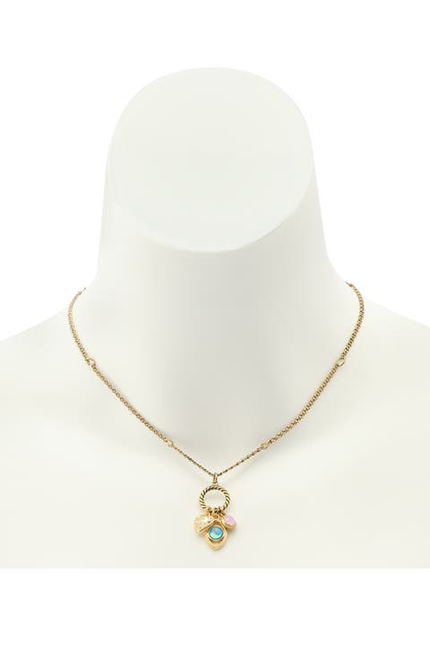 Evil Eye Heart Charm Pendant Necklace