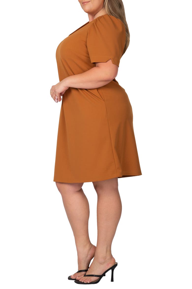 Crepe Dress, Alternate, color, TIMBER