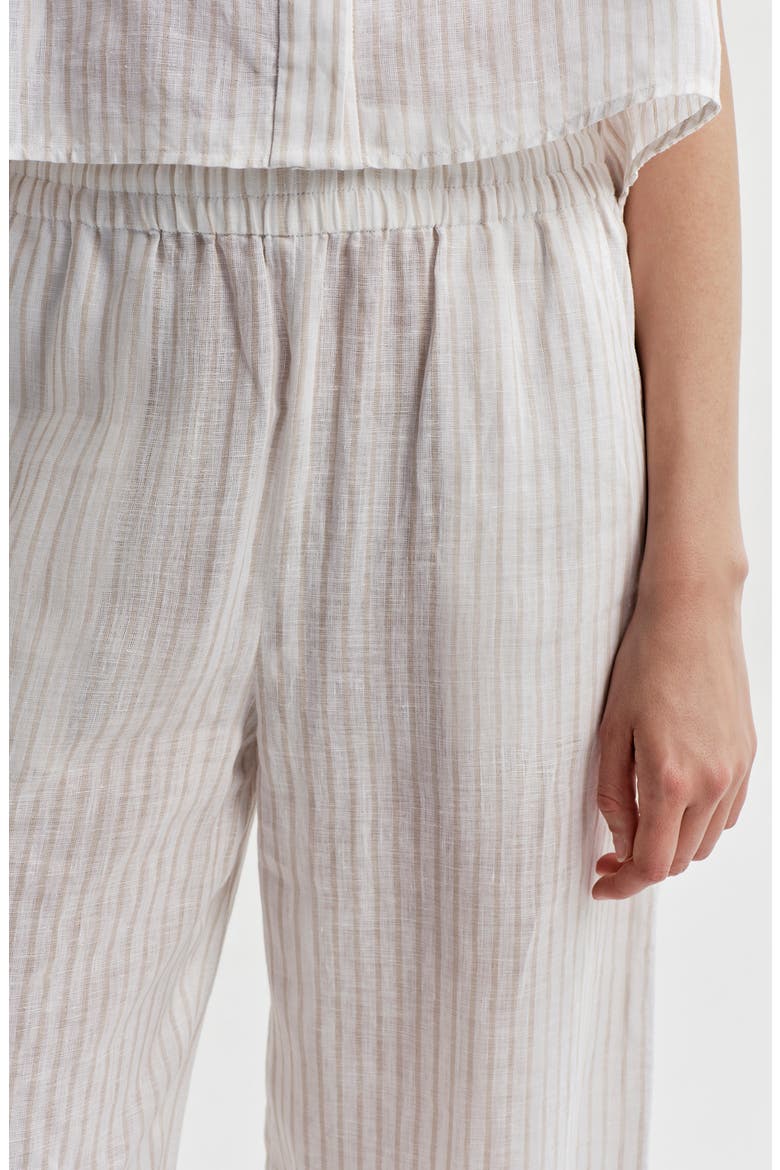Tyler Wide Leg Linen Pants, Alternate, color, IVORY/ DESERT BEIGE