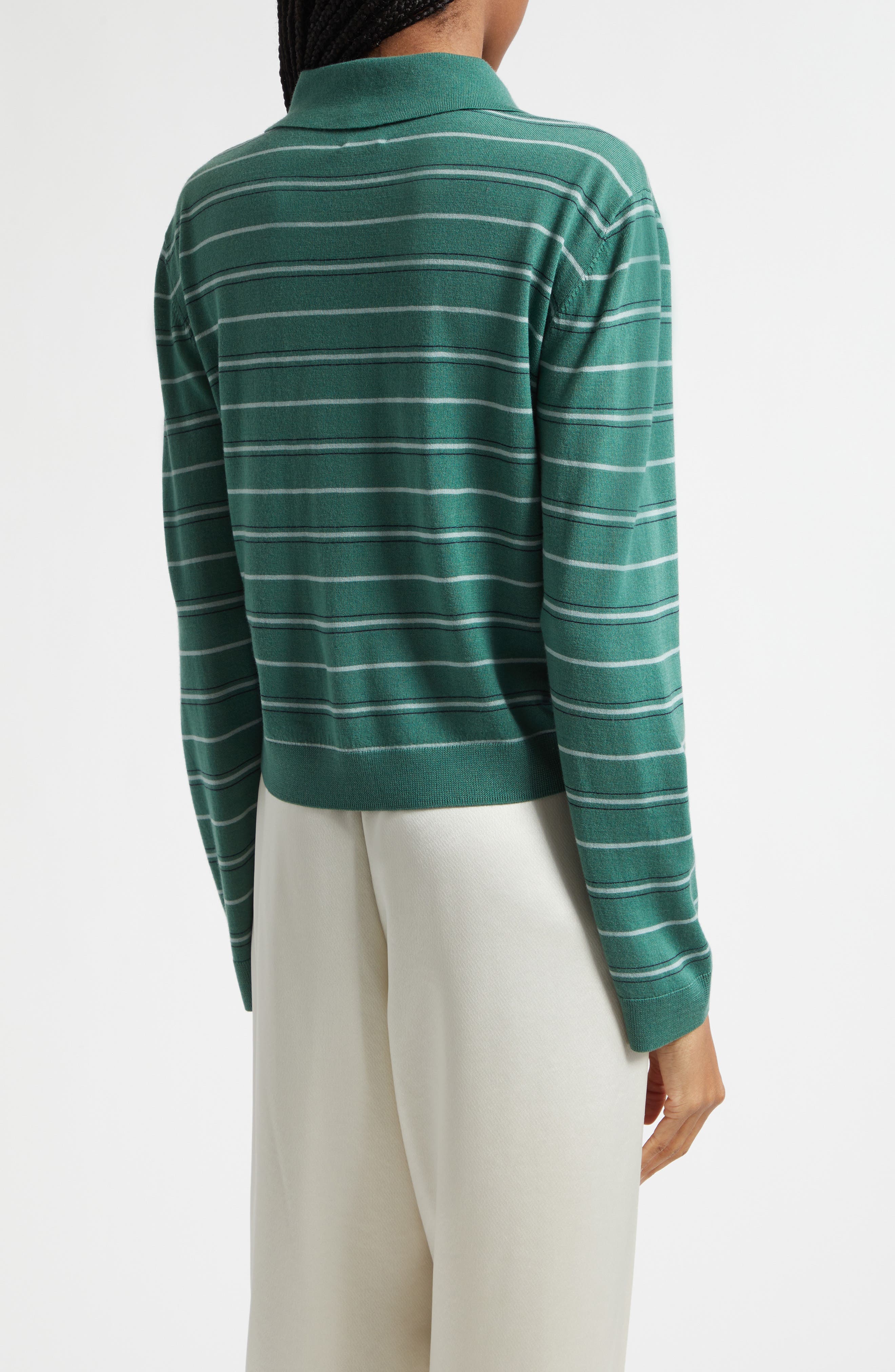 James Stripe Merino Wool Polo - image 2