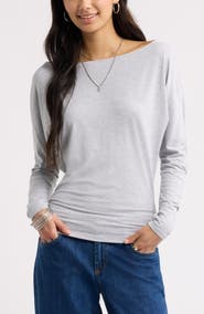 BP. Long Sleeve Cinch Waist Top