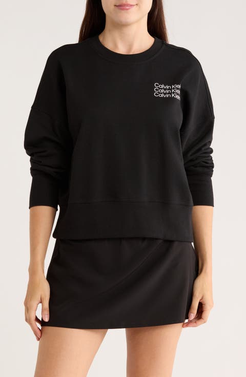 Triple Logo Cotton Blend Sweatshirt