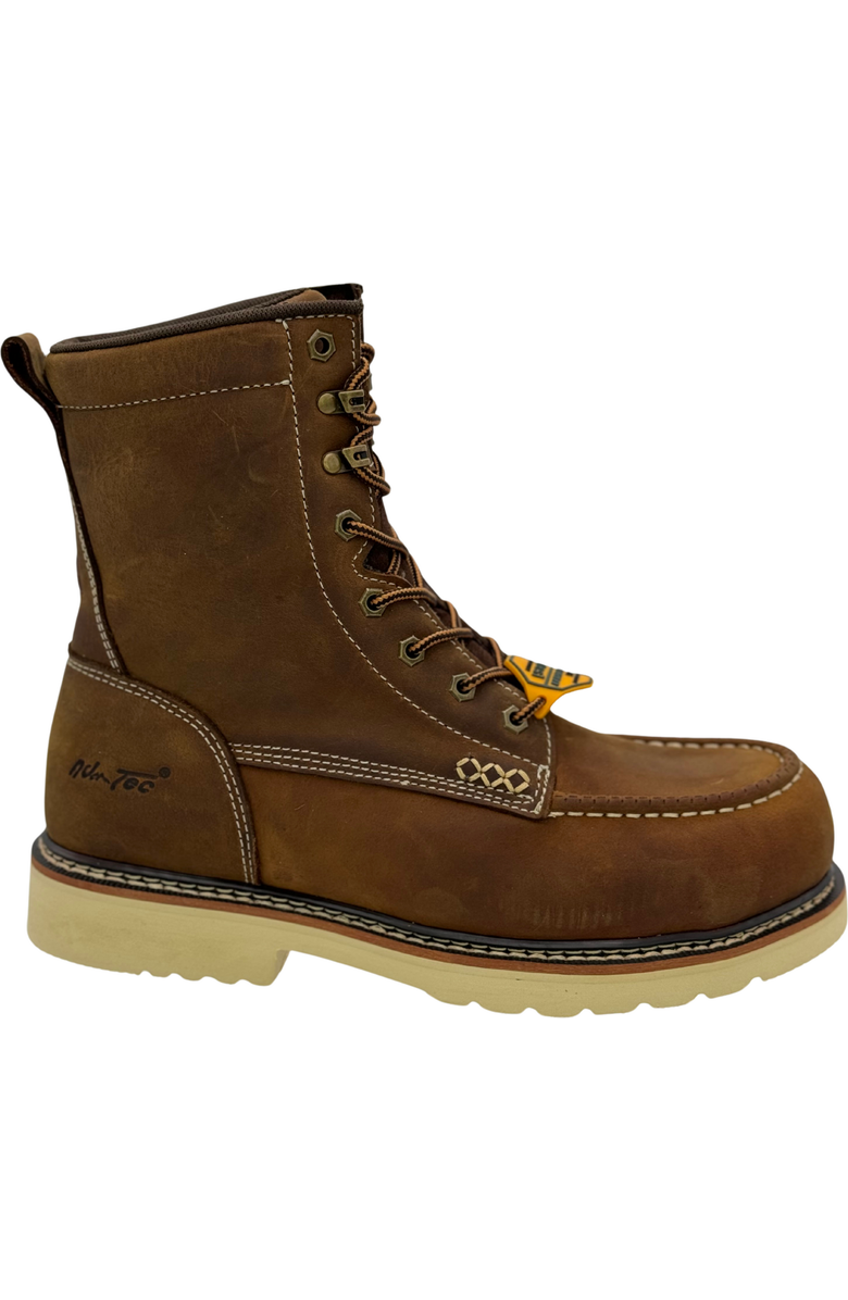 AdTec Apex 8" SR Moc-Toe Work Boots, Alternate, color, Crazy Horse