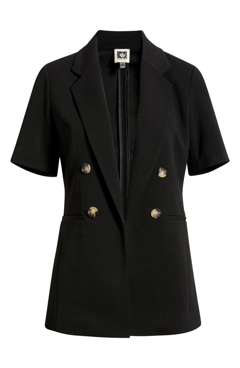 Anne Klein Short Sleeve Double Breasted Jacket, Alternate, color,