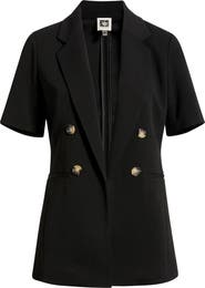 Anne Klein Short Sleeve Double Breasted Jacket