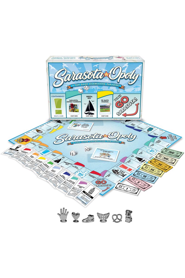 Sarasota Opoly Board Game, Alternate, color, Multicolored