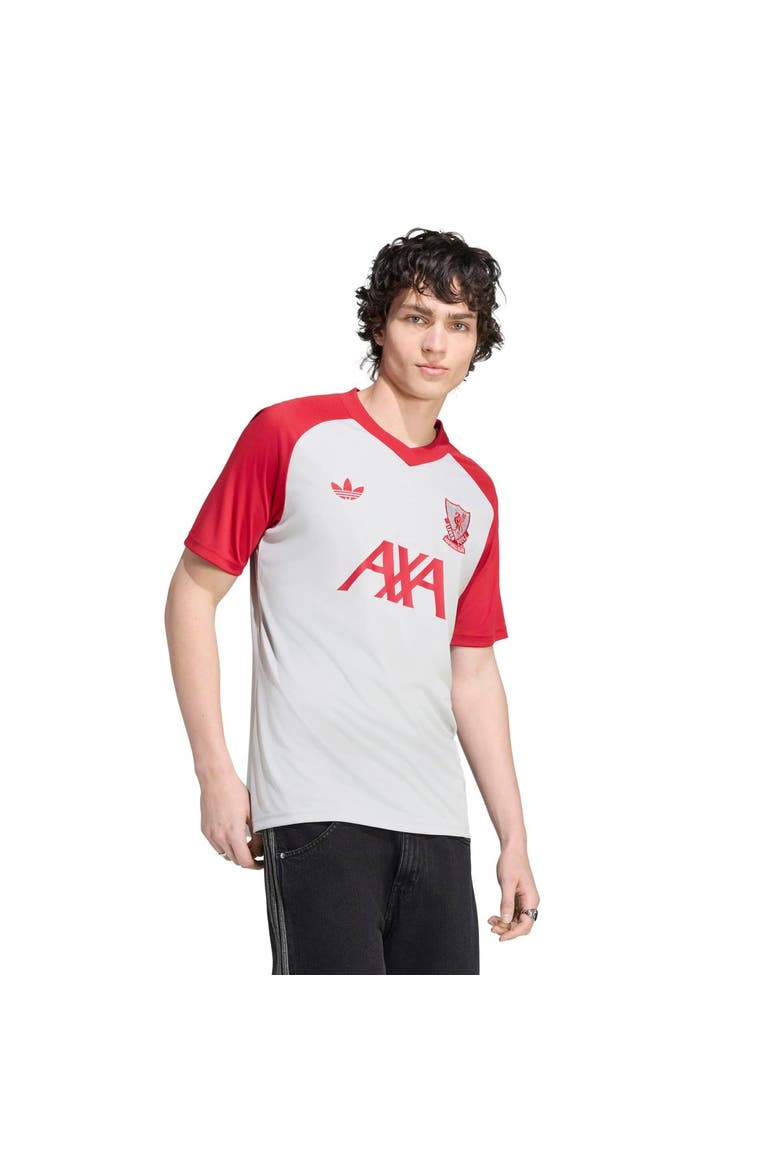 Men's adidas Gray/Red Liverpool 2026/27 Away Pre-Match Top, Main, color, Gray