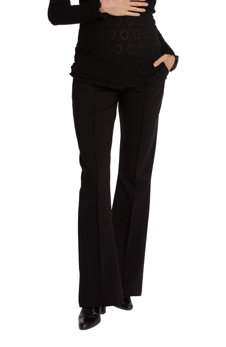 Cache Coeur Fabio Maternity Flare Trousers, Alternate, color, Black