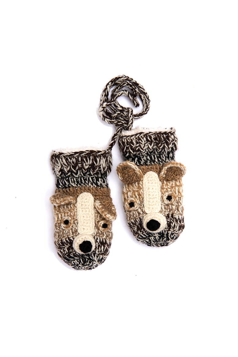 Crochet Chiwawa Mittens, Alternate, color, White combo