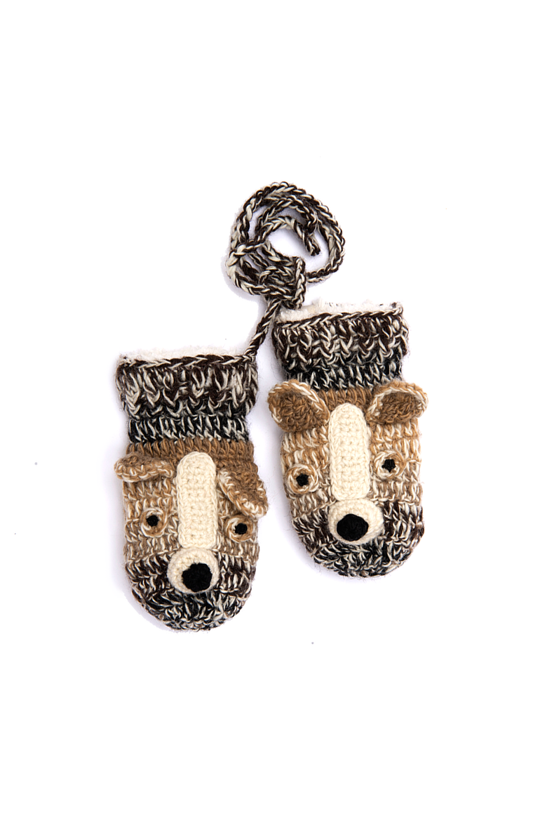 Nirvanna Designs Crochet Chiwawa Mittens, Alternate, color, White Combo