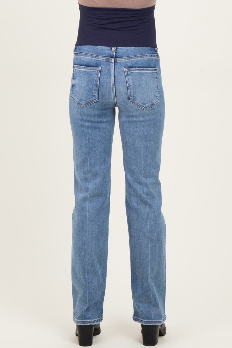 Medium Wash Straight Leg Maternity Jeans, Alternate, color, Blue