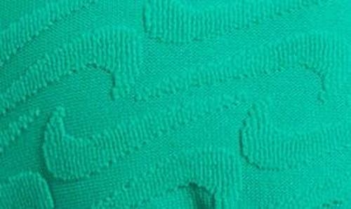 Nike Jacquard Terry Triangle Bikini Top In Stadium Green
