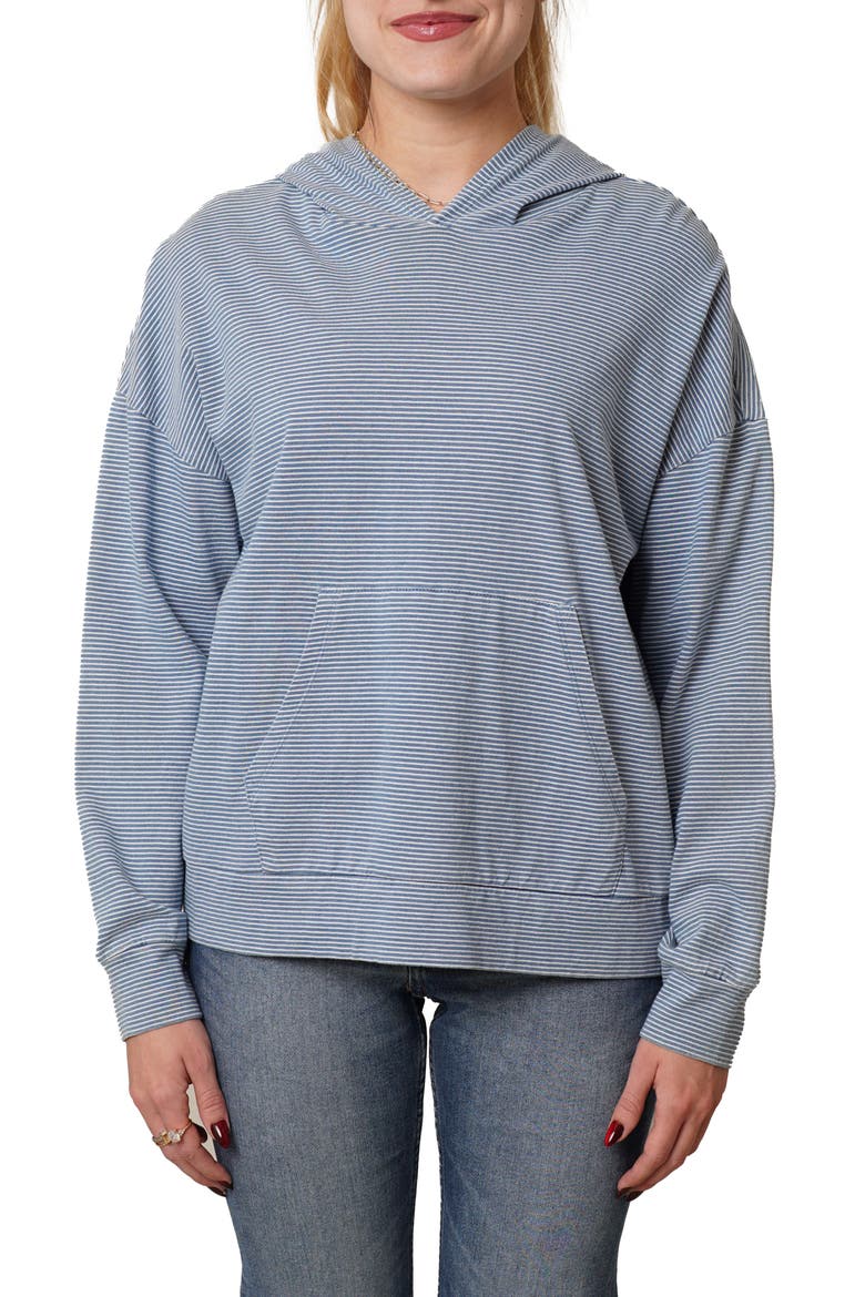 Drop Shoulder Hoodie, Main, color, LIGHT DENIM
