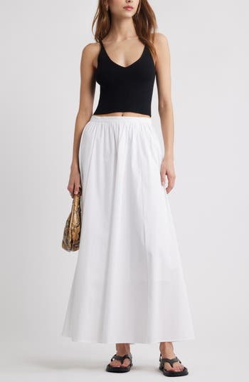 Cotton Poplin Maxi Skirt