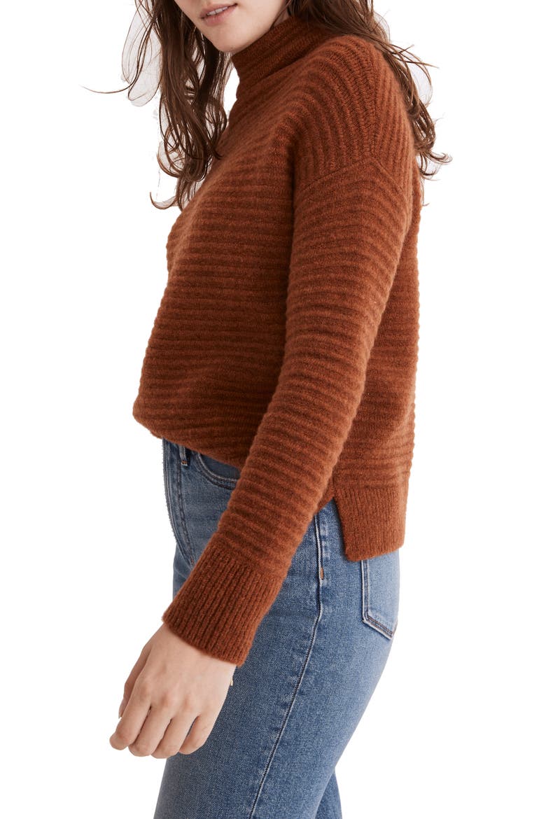 Belmont Mock Neck Sweater, Alternate, color, HTHR AFTERGLOW