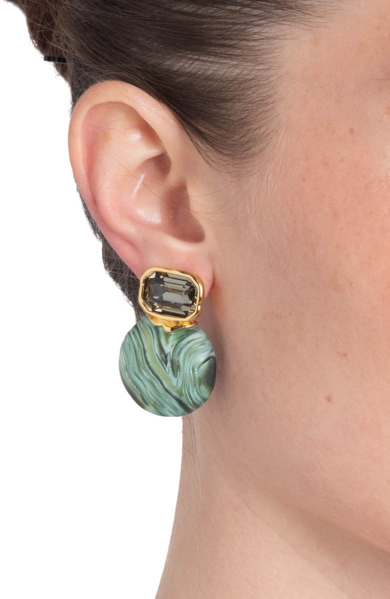 Alexis Bittar Madera Lucite<sup>®</sup> Disc Drop Earrings, Alternate, color, 