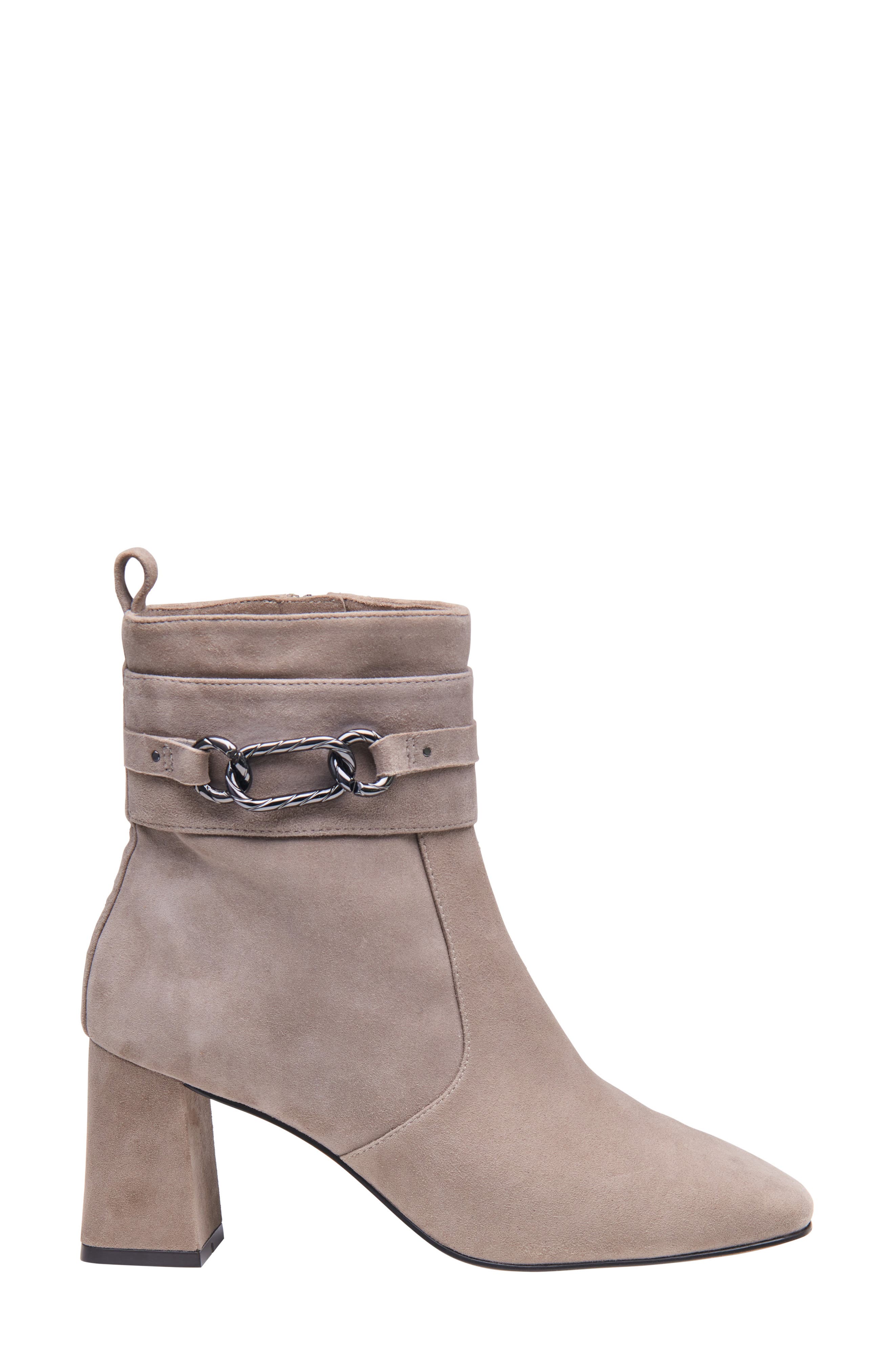 Whitney Chain Leather Bootie, Alternate, color, TAUPE KID SUEDE