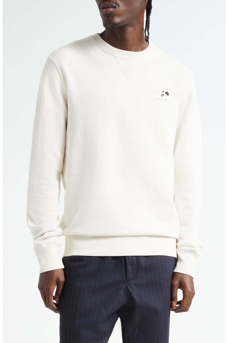 Journey Graphic Sweatshirt, Main, color, ARTIC WOLF/ BLACK
