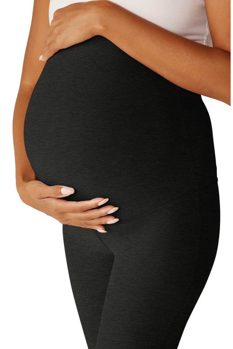 Space Dye Maternity Pants, Alternate, color, DARKEST NIGHT