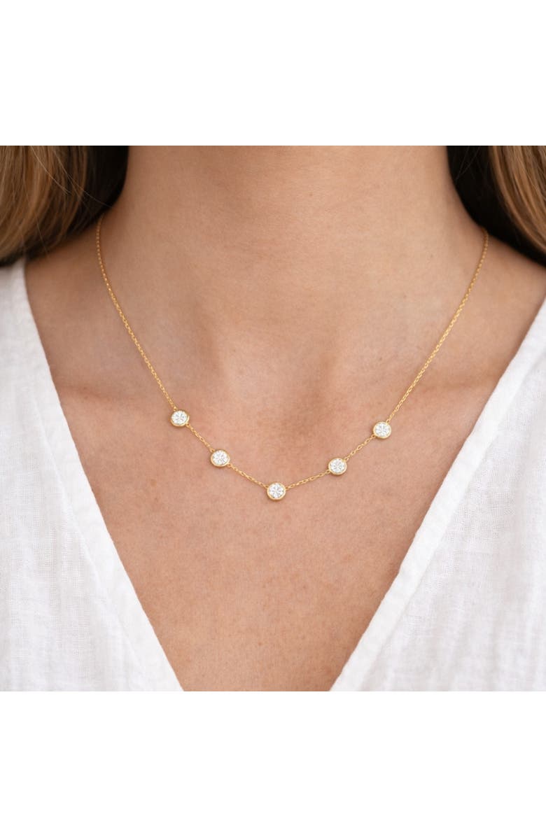 Donatello Gian Crystal Bezel Station Necklace, Alternate, color, Gold