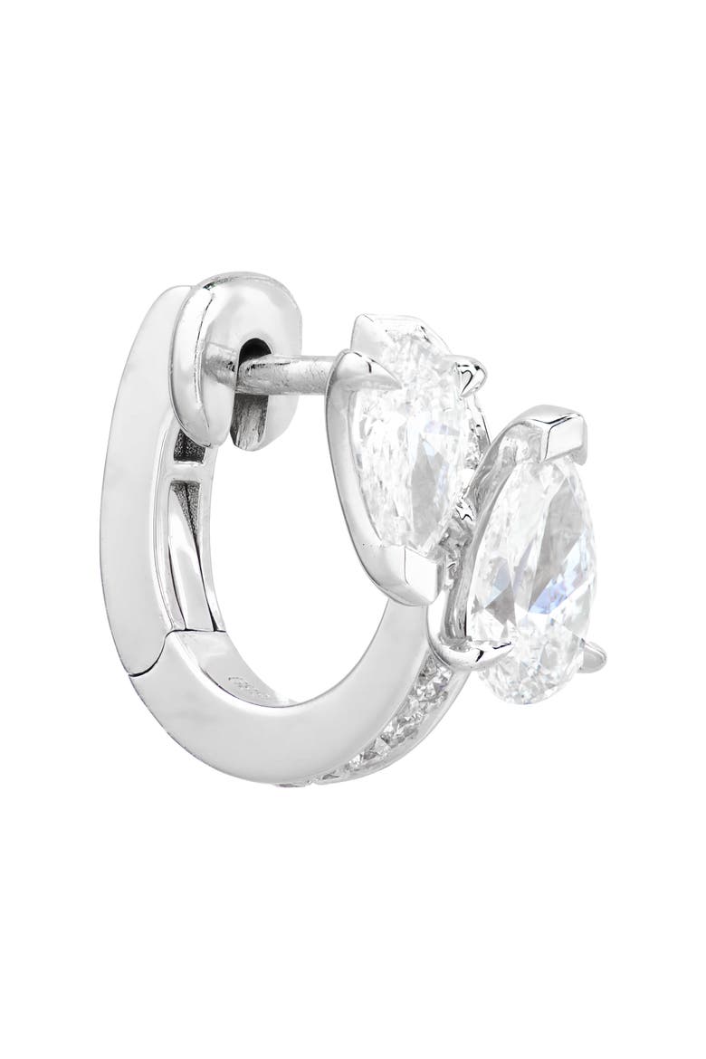 Serti Sur Vide Diamond Single Earring, Alternate, color, WHITE GOLD