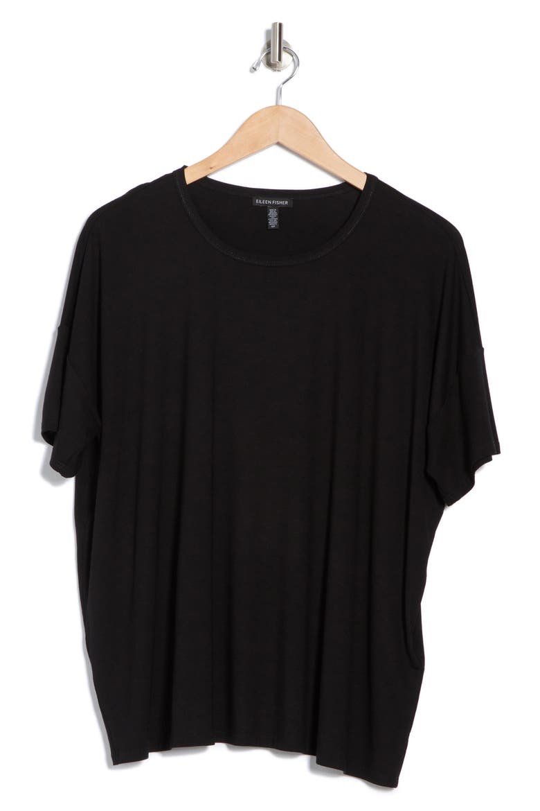 Crewneck Boxy T-Shirt, Alternate, color, BLACK