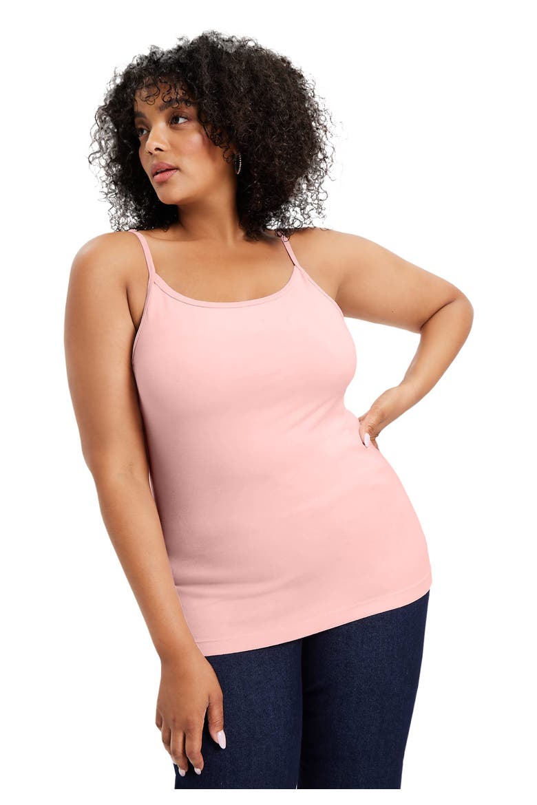 One+Only Shelf Bra Cami, Main, color, SOFT BLUSH