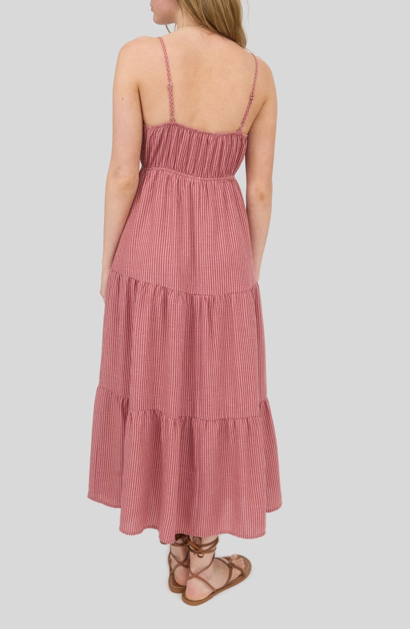 Stripe Empire Waist Tiered Sundress - image 4