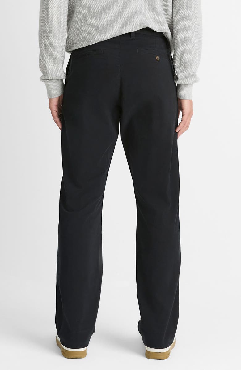 Vince Louie Peached Stretch Cotton Pants, Alternate, color, Black