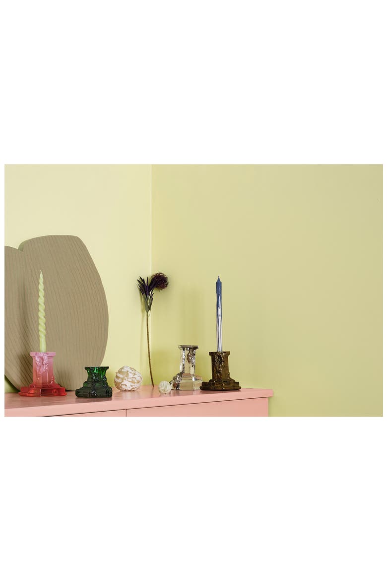 Rocky Baroque Medium Crystal Candlestick, Alternate, color, DUSTY ROSE