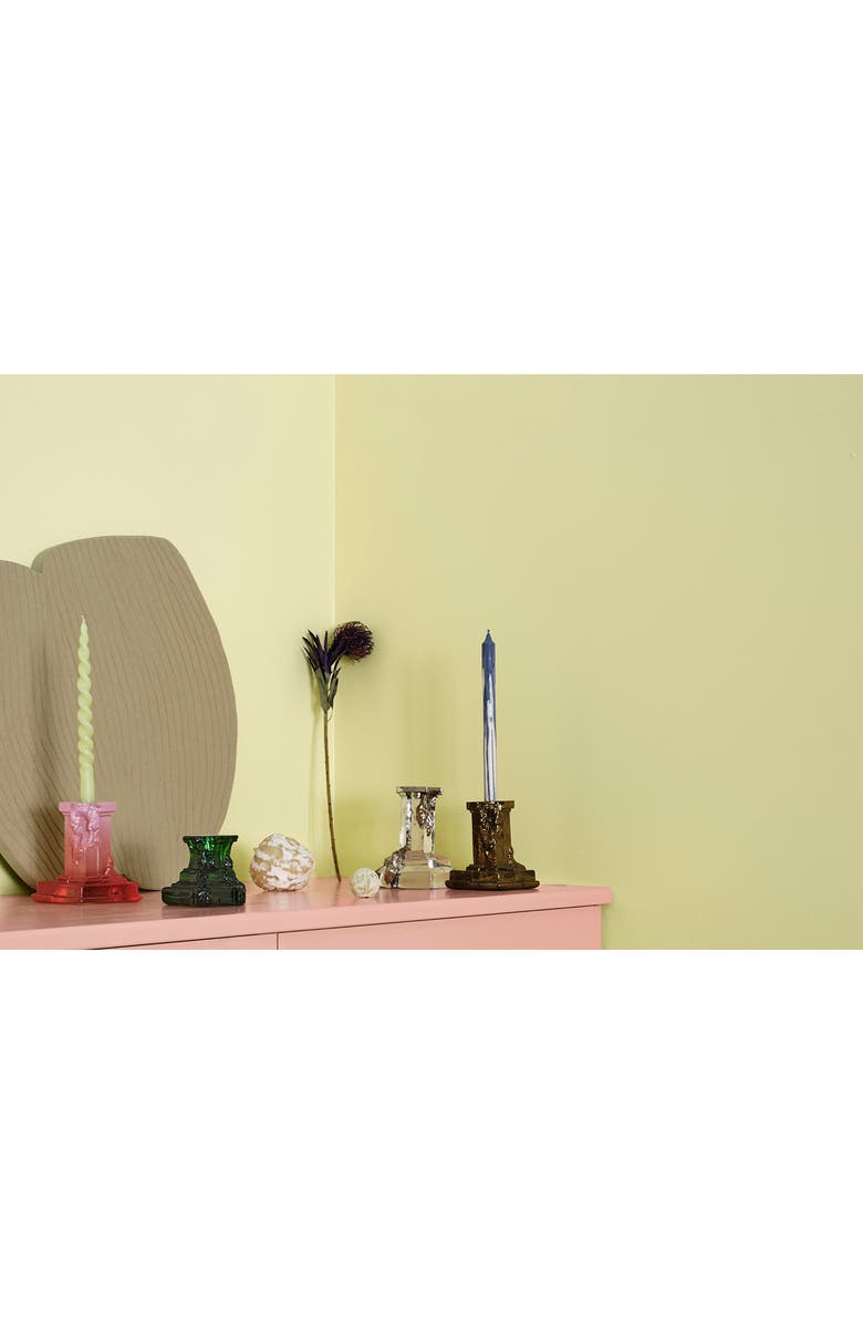 Kosta Boda Rocky Baroque Medium Crystal Candlestick, Alternate, color, Dusty Rose