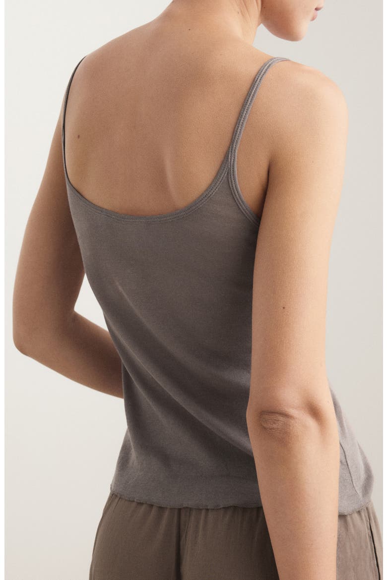 Cotton Pajamas Camisole, Alternate, color, MEDIUM BROWN