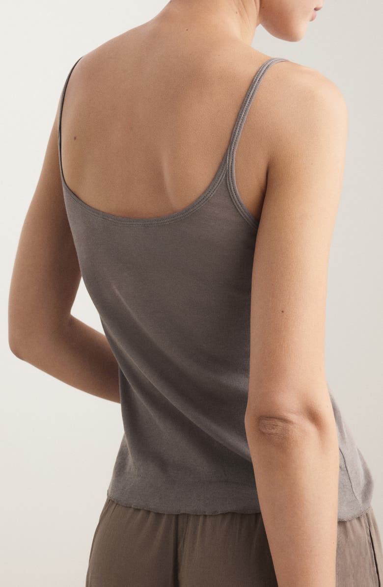 MANGO Cotton Pajamas Camisole, Alternate, color, Medium Brown