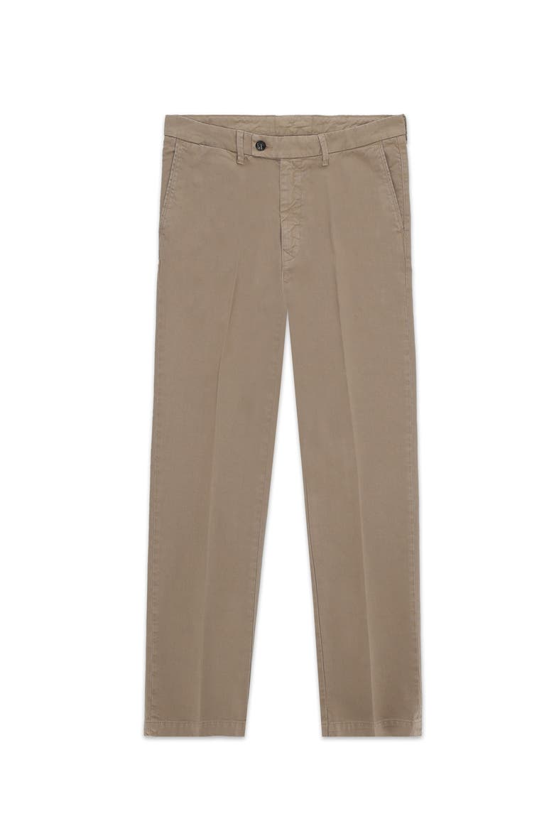 Kent Cotton Indigo Rinse Chino Trousers, Main, color, Camel