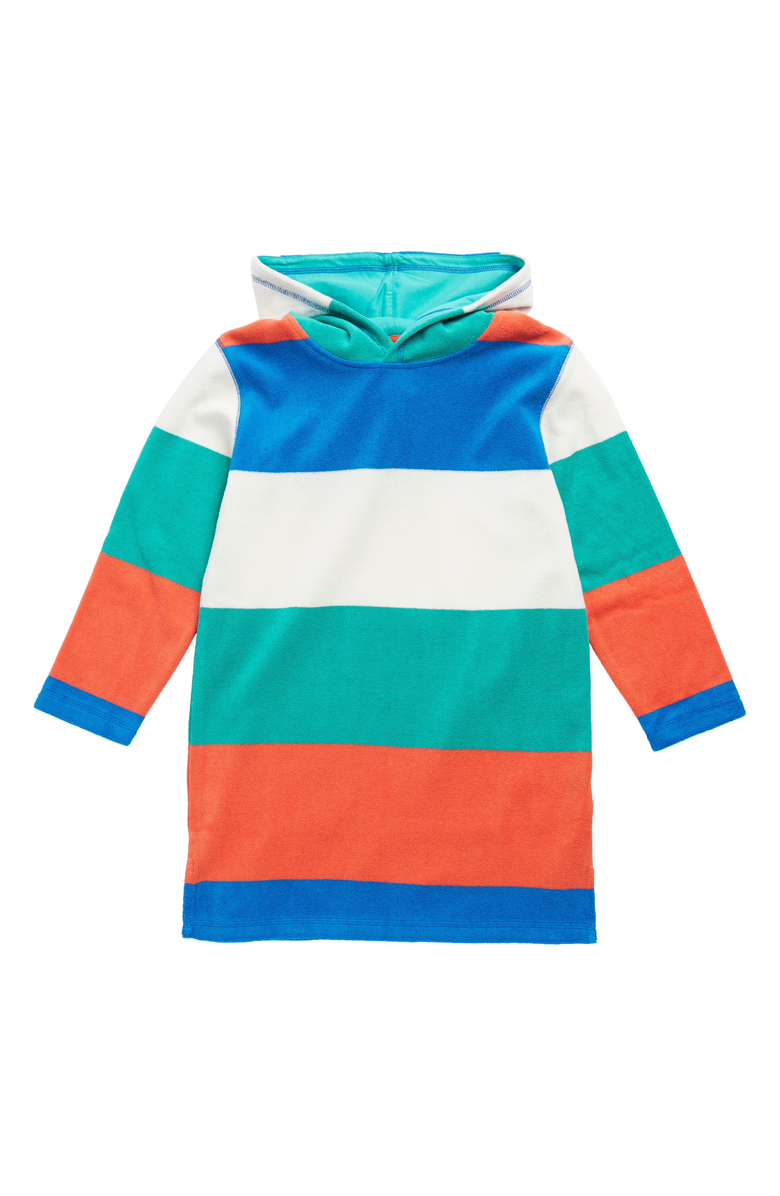 Mini Boden Kids' Towel Throw-On Stripe Terry Hoodie | Nordstromrack
