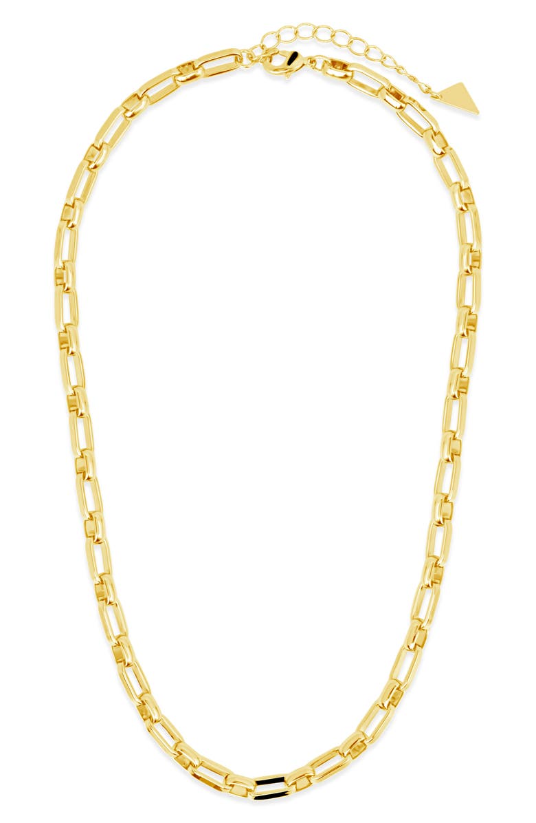 Sterling Forever Elara Chain Necklace, Alternate, color, Gold