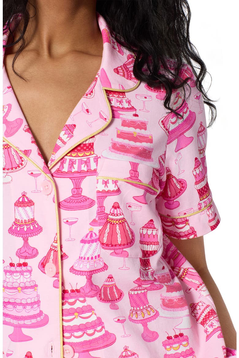 Print Short Pajamas, Alternate, color, CAKE SHOP