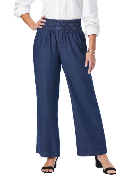 Chambray Wide Leg Pant (Plus Available)