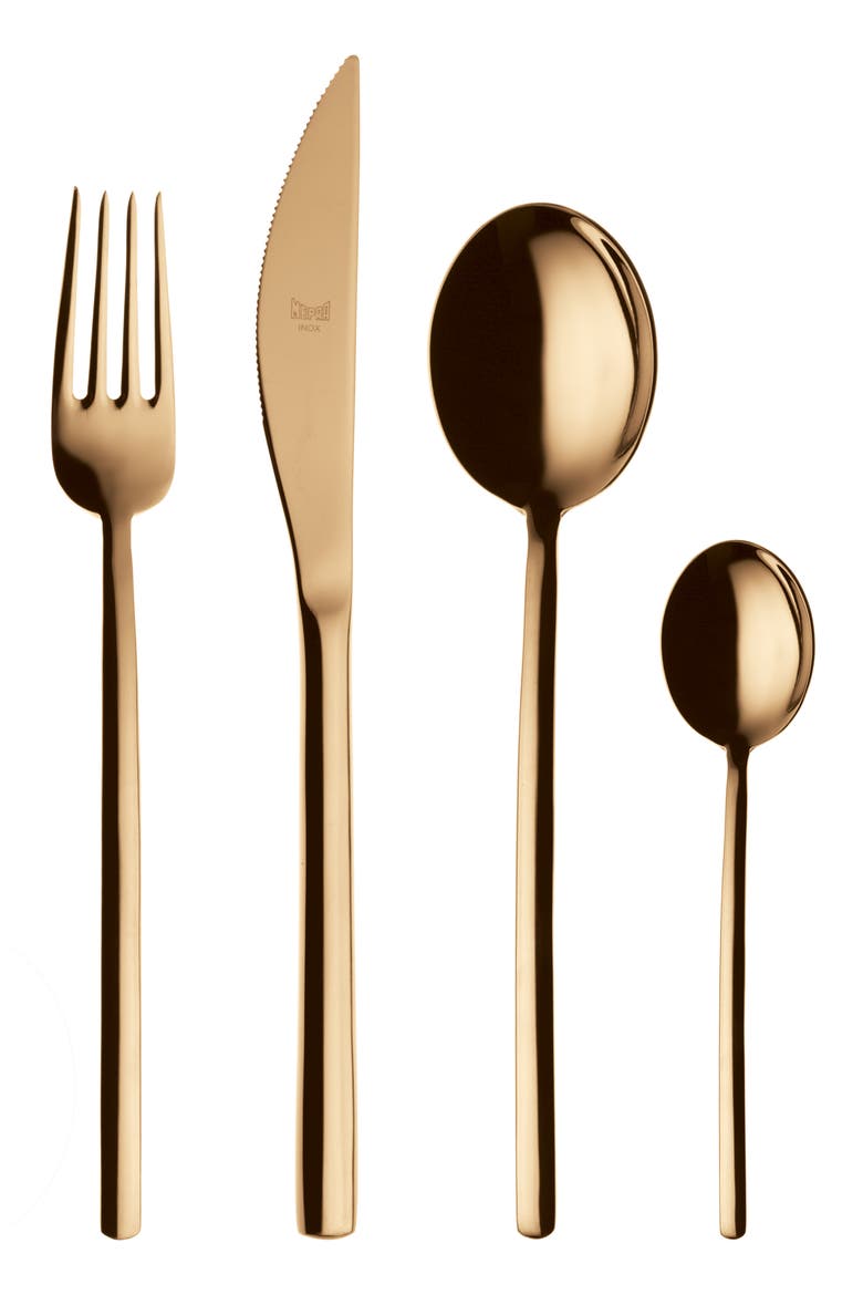 Due 5-Piece Place Setting, Alternate, color, GOLD