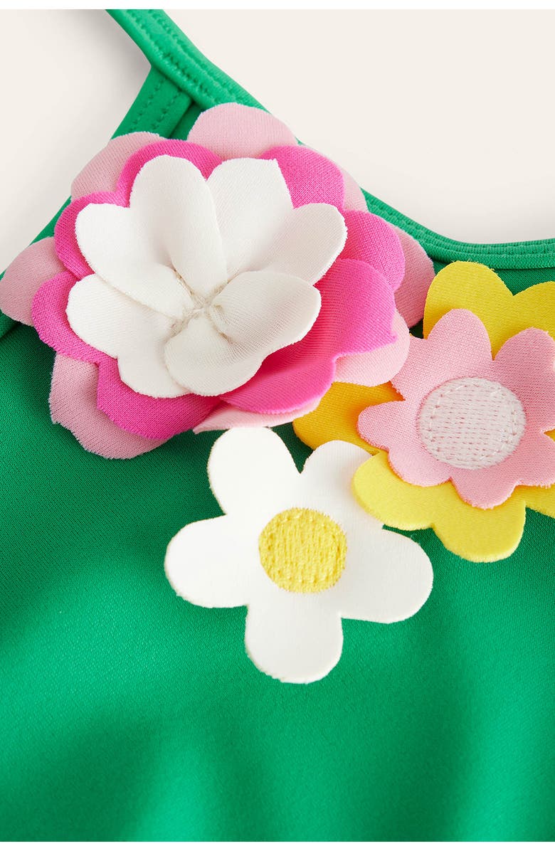 Mini Boden Kids' Flutter Floral Appliqué Two-Piece Swimsuit, Alternate, color, 