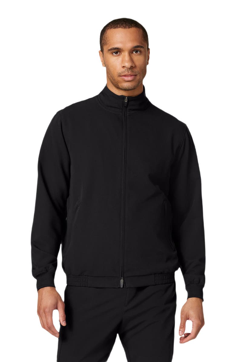 JAANUU Wolfe Men's 6-Pocket Classic Scrub Jacket, Alternate, color, Black